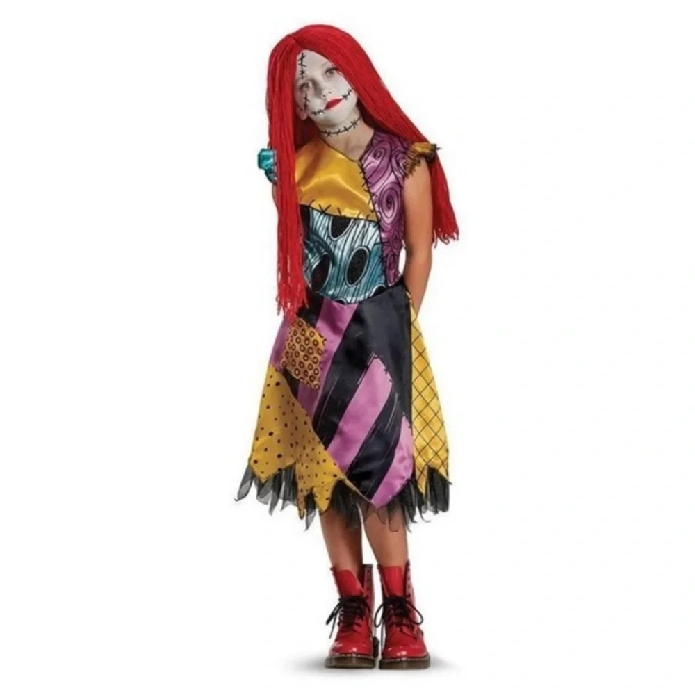 NWT. DISNEY Nightmare Before Christmas Kids Sally Costume - Picture 1 of 8